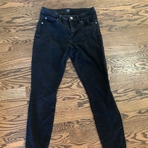 Gap Mid-Waisted Black Super Skinny Jeans